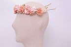 Haarband aus Papierblumen mit Pfirsichrose als Haaraccessoire für Hochzeitsfeiern