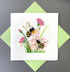 Biene Quilling Karte, Kunst Papier, Grußkarte, Handwerk Karte, handgemachte Karte
