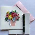 Quilling Karte Blumen Grußkarte Kunstpapier