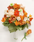 Handgefertigter Papierblumen Brautstrauß, Krepppapier, leicht, hypoallergen