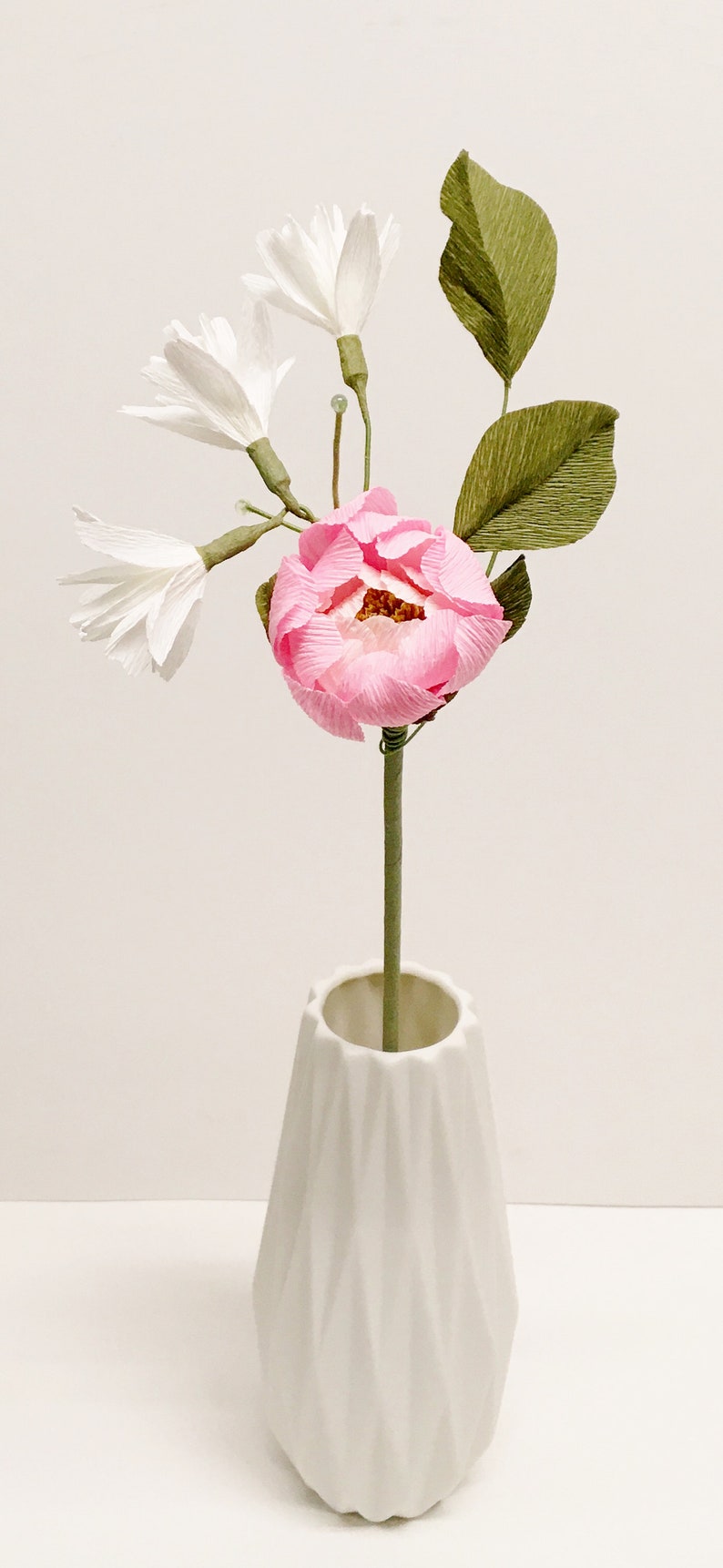 Pfingstrose Blume Krepppapier Blumenstrauß Brautstrauß Geschenk