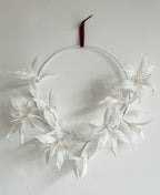 Krepppapier Blumenkranz Handgemachte Blumendekoration 32 cm