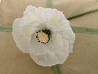Handgefertigte Mohnblume aus Krepppapier, Weihnachtsdekoration, Geschenkverpackung, Baumschmuck