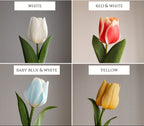 Krepppapier-Tulpenstrauß, handgefertigte Papierblumen, Deko, 30 cm, 1-12 Stiele
