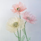 Übergroße Riesenblumen Deko, 13 Organza Blüten, Pastellfarben, Frühlings Party Dekoration, 1,2-1,9m