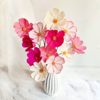 Krepppapier Cosmos Blumen, Wildblumenstrauß, Sommerdeko, künstliche Blumenstiele, realistisches Blumengeschenk