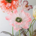 Riesige Organza Blumen als Dekoration für Events, Hochzeiten und Zuhause, 1,2-1,9m Höhe, in Rosa Weiß Orange