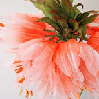 Riesige Organza Blumen als Dekoration für Events, Hochzeiten und Zuhause, 1,2-1,9m Höhe, in Rosa Weiß Orange