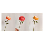 Ranunkel Blumenstrauß aus Krepppapier, Frühlingsdekoration, 30 cm, 3-12 Blumen, Handgefertigt