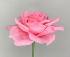Krepppapier Rose Handgefertigt, 12 Zoll Stiel, 6 Zoll Blüte