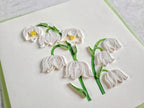 Quilling Grußkarte Maiglöckchen 3D Blumenmotiv Handgemacht 15x15 cm