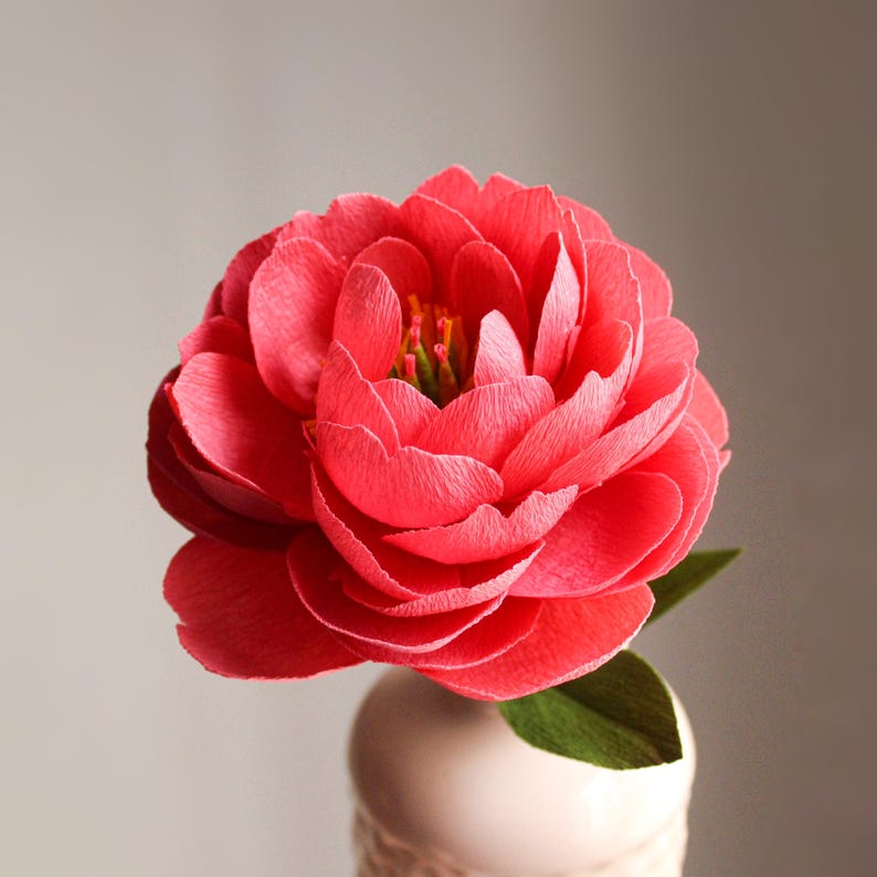 Krepppapier Pfingstrosen, handgemachte künstliche Blumen, Sommer Hochzeitsdeko, boho