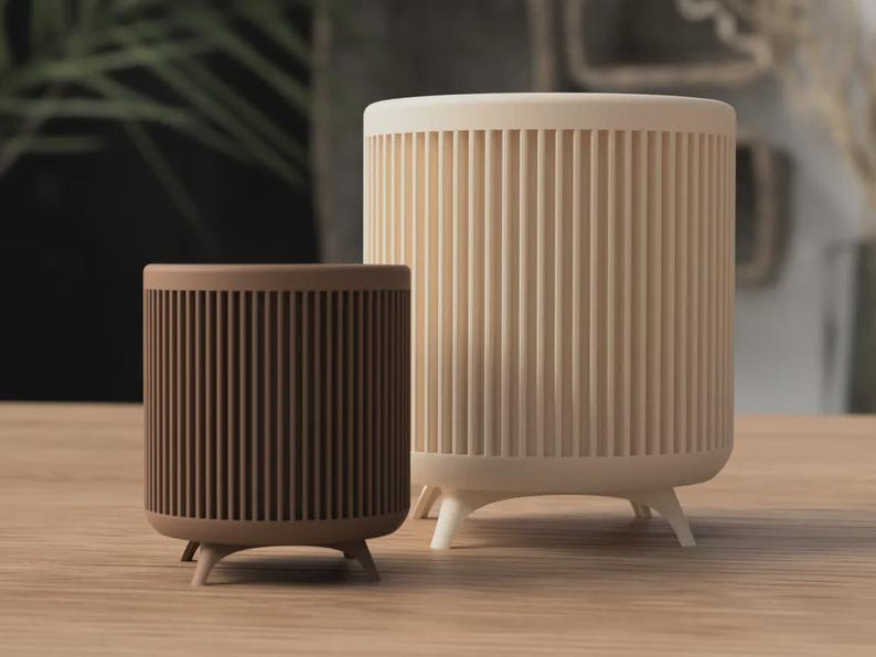 Mid Century Pflanztopf mit Beinen – 3D Druck Blumentopf Retro Deko