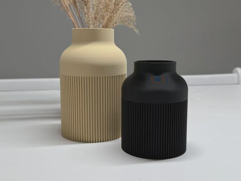 Japandi Vase Set Hiku – Moderne Design Vase – 3D Druck – Skandinavisch & Japanisch – Wohnzimmer Deko