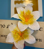Krepppapier Lilie | Handgefertigte botanische Blume, Ewiger Blumenstrauß, Hochzeits-Geschenk
