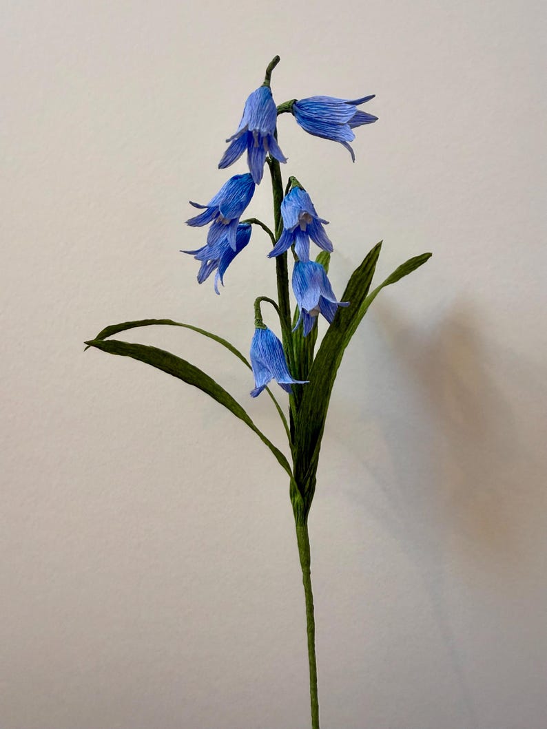 Krepppapier Glockenblume handgefertigt - einzelner Stiel oder Bündel