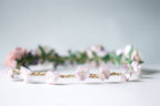 Blumenkranz-Stirnband aus Papier in Pink und Lila – Hochzeits-Haarschmuck, 20 cm