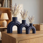 Moderne Bogen Vase BRIDGE für Trockenblumen & Pampasgras, 5 Größen, Mattes Finish
