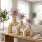 Moderne Bogen Vase BRIDGE für Trockenblumen & Pampasgras, 5 Größen, Mattes Finish