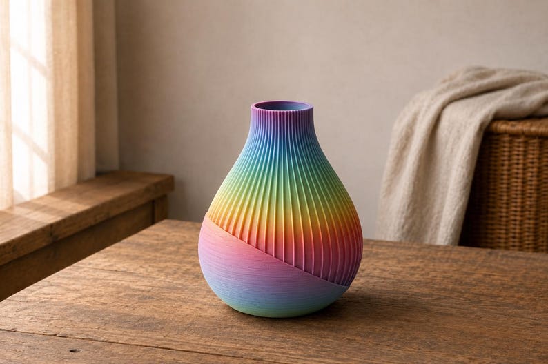 Japandi Vase Kugelform 3D-Druck PLA Moderne Minimalistische Blumenvase Skandinavische Deko 100-240mm