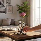 Reagenzglas Vase mit Ständer, Glasröhrchen, minimalistisch, für einzelne Blumen