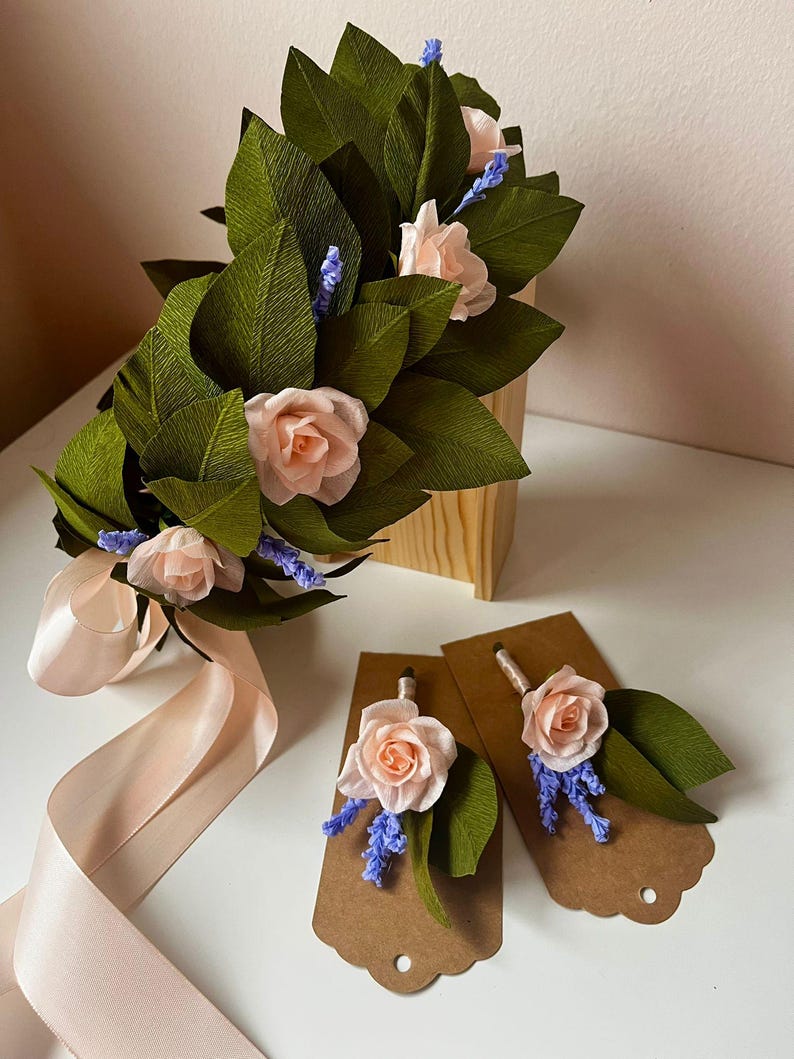 Schulabschluss Blumenkranz aus Krepppapier mit Ansteckblumen, Lorbeerkranz für Absolventen, verstellbares Kopfband